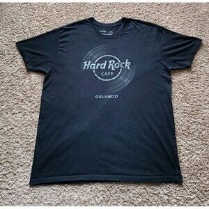 Hard Rock Cafe Orlando T-Shirt Men's Size XL Graphic Print Black Shirt
